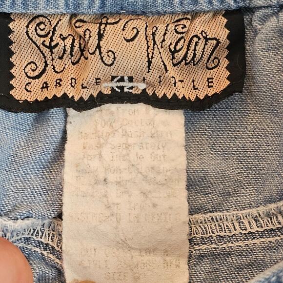 Women’s Vintage Street Wear Carole Little Denim Shorts Drawstring Pockets Size 6 - Picture 3 of 8